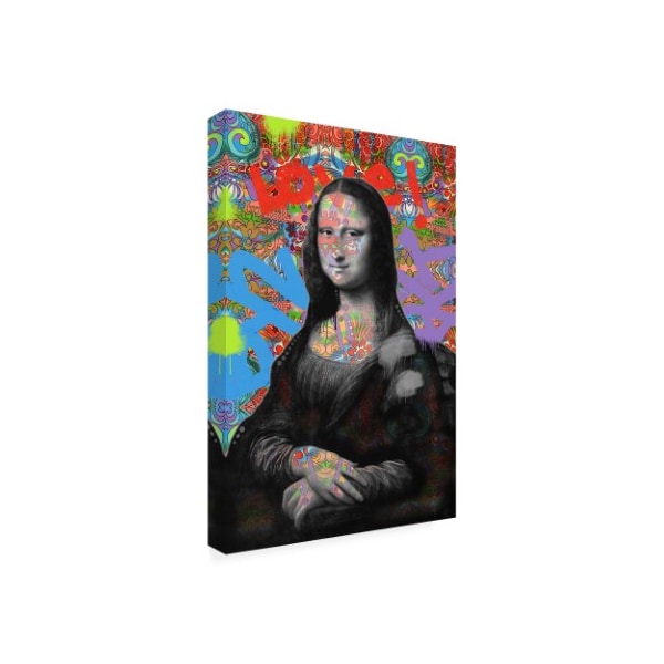 Dean Russo 'Mona Lisa Abstract Color' Canvas Art,22x32